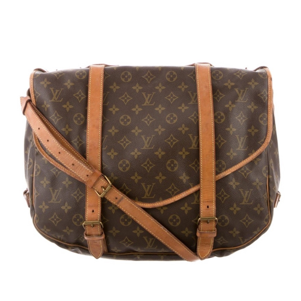 Louis Vuitton Brown and Tan Monogram Satchel